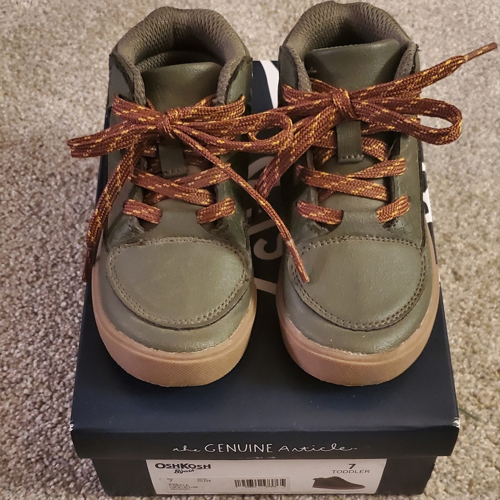 OshKosh Olive Sneaker Boot Size 7 Toddler